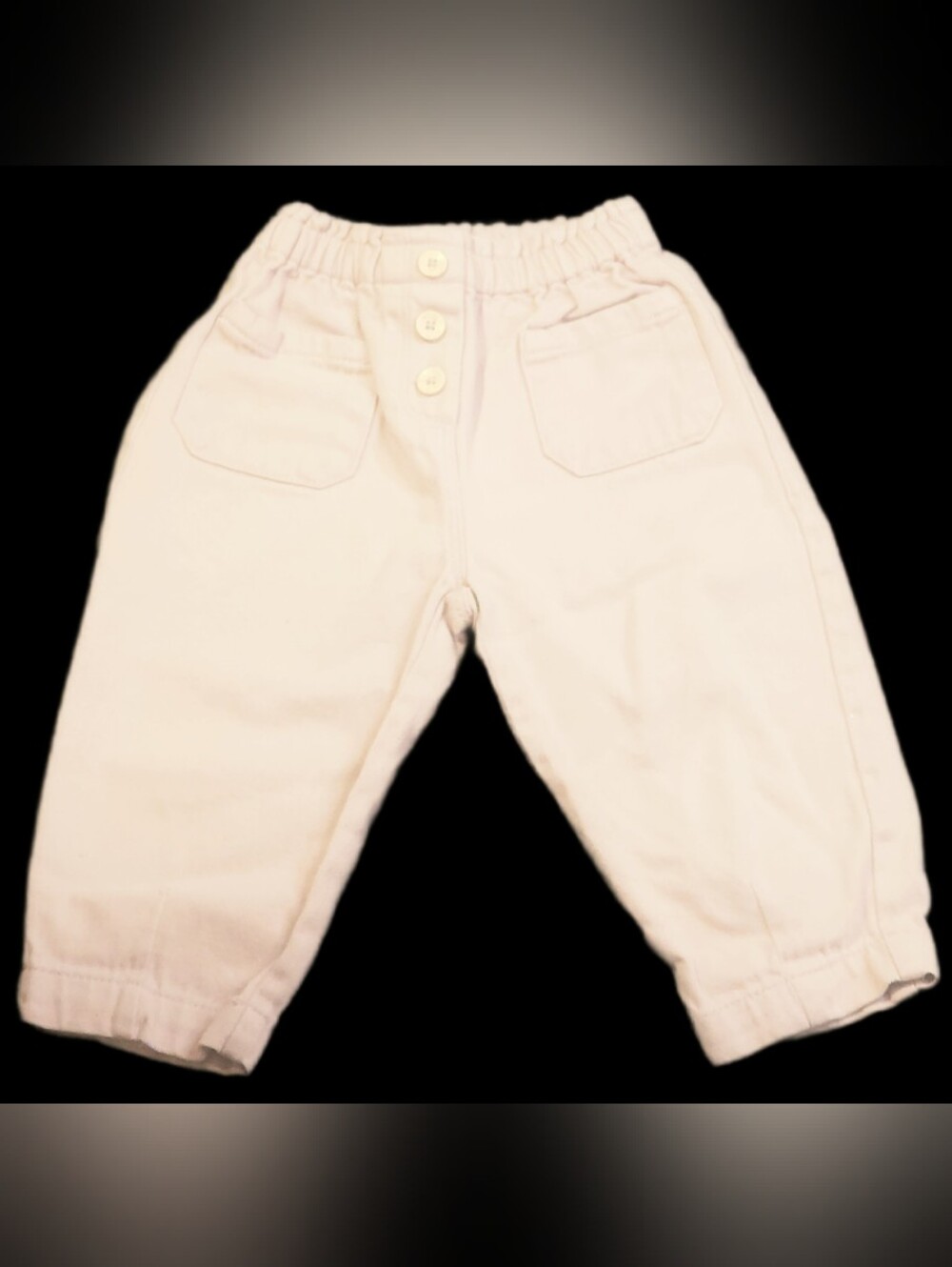 #IC109 Baby/Toddler Light Pink  Elastic-Waist Pants with Button Details